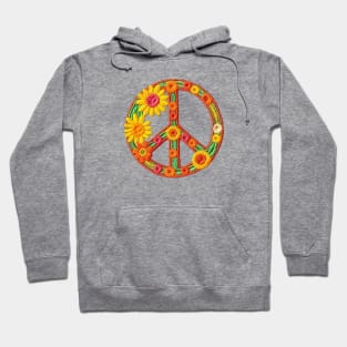 70s Peace sign patch Hoodie